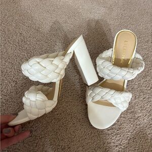 Liliana Cream Braided Heels